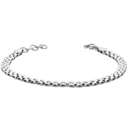 Acotis Silver Bracelet Rhodium Plated Watch Link G3304B