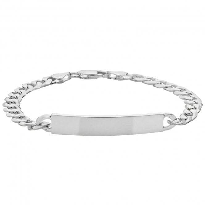 Acotis Silver Id Bracelet Men's Curb G2477