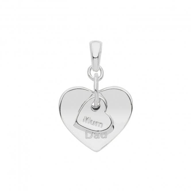 Acotis Silver Charm Rhodium Mum And Dad G61089