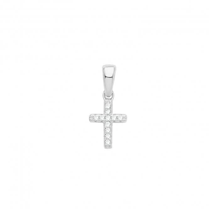 Acotis Silver Cross Rhodium Zirconia Set G61078