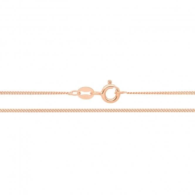 Acotis Silver Chain Rose Gold Plated Fine Curb G1039R