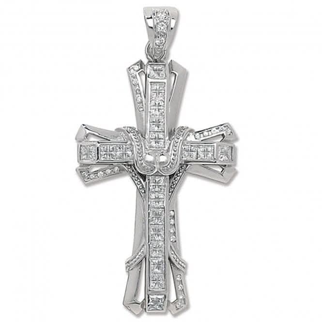 Acotis Silver Pendant Zirconia Cross G6236