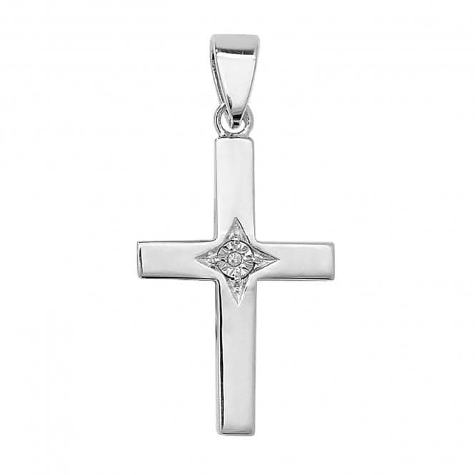 Acotis Silver 925 Cross with Zirconia Stones Pendant G6697
