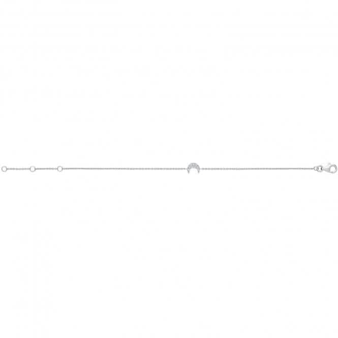 Acotis Silver Bracelet Moon with Zirconia Detailing G3359B