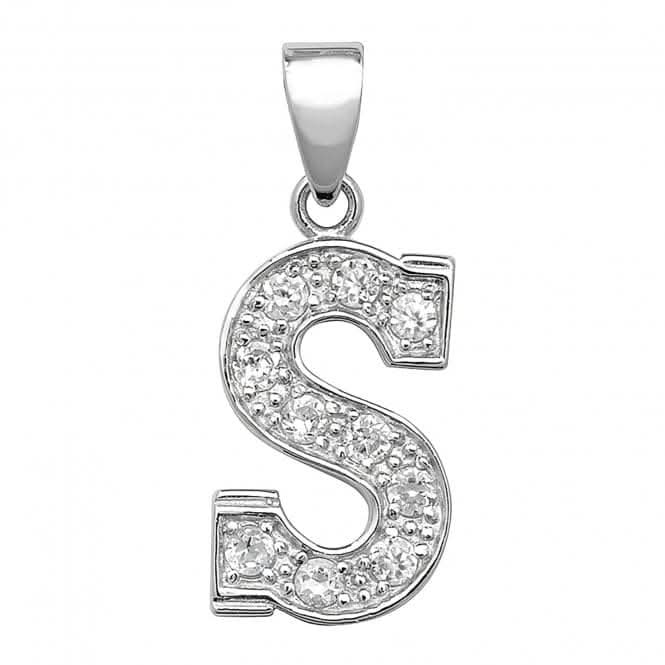 Acotis Silver Pendant Initial with Zirconia Detail G6125/S