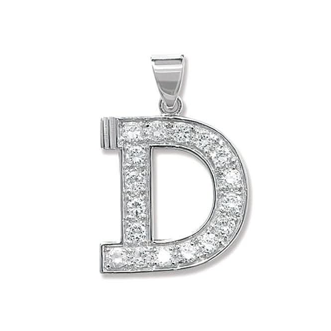 Acotis Silver Pendant Zirconia Initial G6127/D