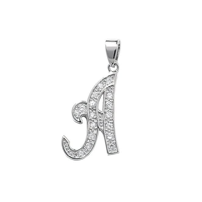 Acotis Silver Pendant Initial with Zirconia Accent G6128/A