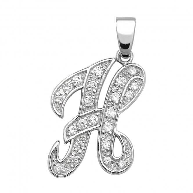 Acotis Silver Pendant Zirconia Initial G6128/H