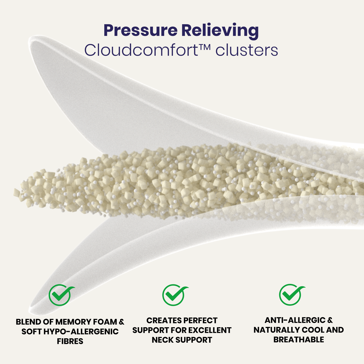 Brightr® Stella Hybrid Neck Relief pillow