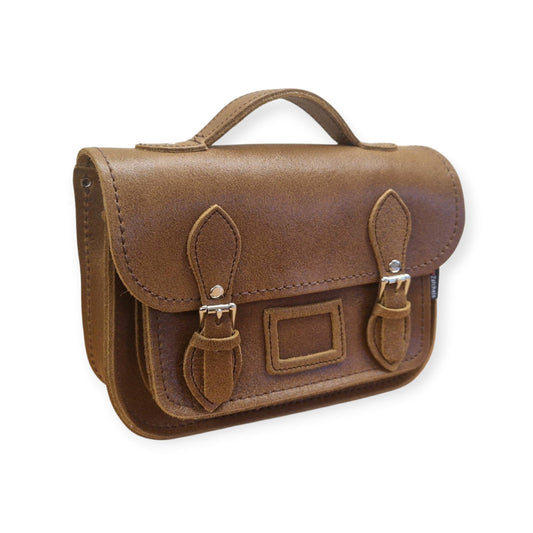 Leather Midi Satchel - Tannery Tan