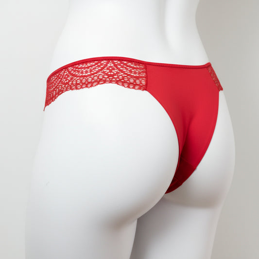 F.Com Red Love In A Mist Brazilian Knickers.