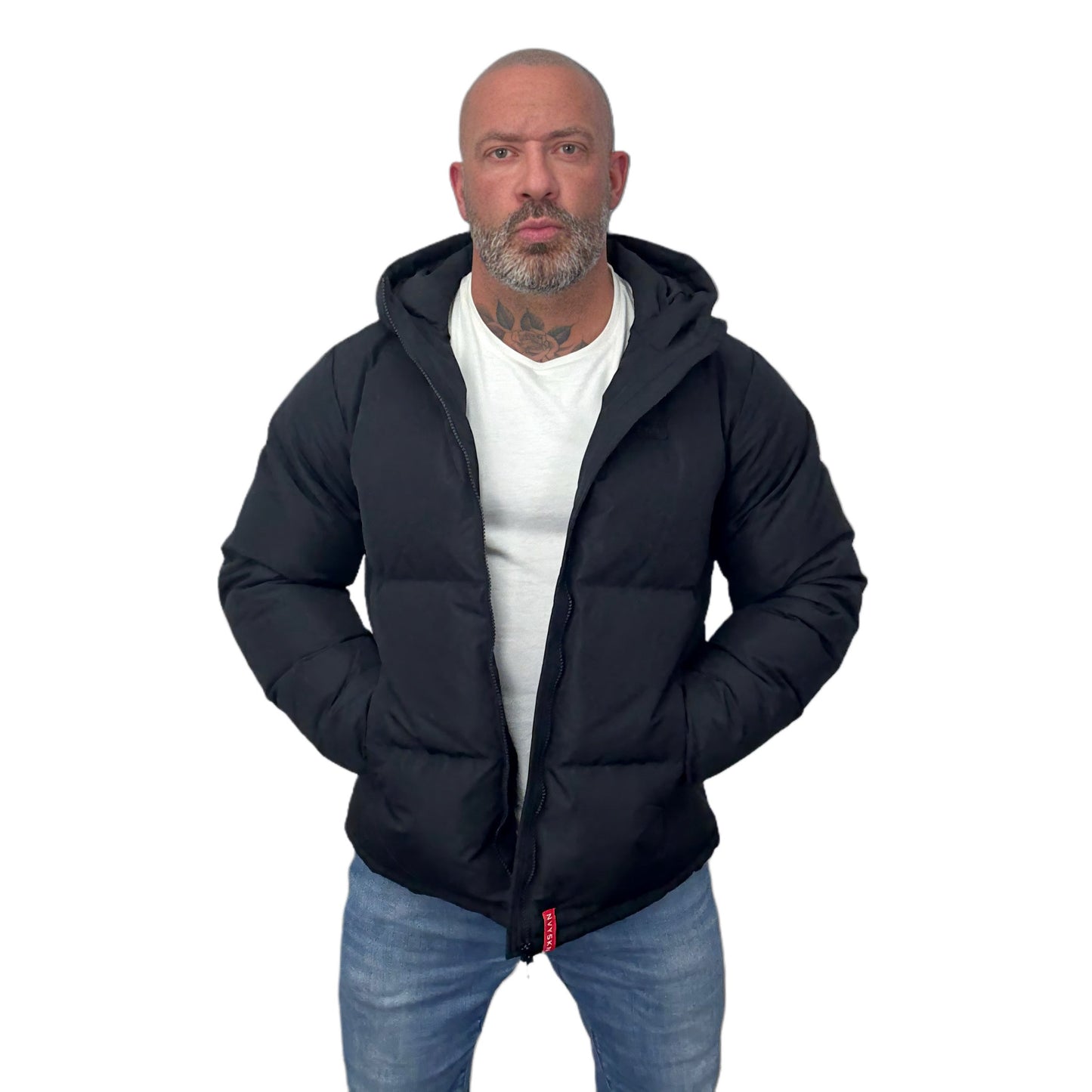 NVYSKN Mens Feather Down  Cold Weather Puffa Jacket