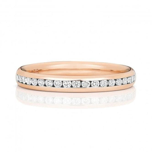 Wedding Band 18ct Rose Gold Diamond Eternity Ring WQ220R/I