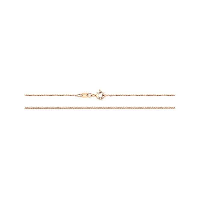 18ct Rose Gold Wheat Round Chain CQ436R