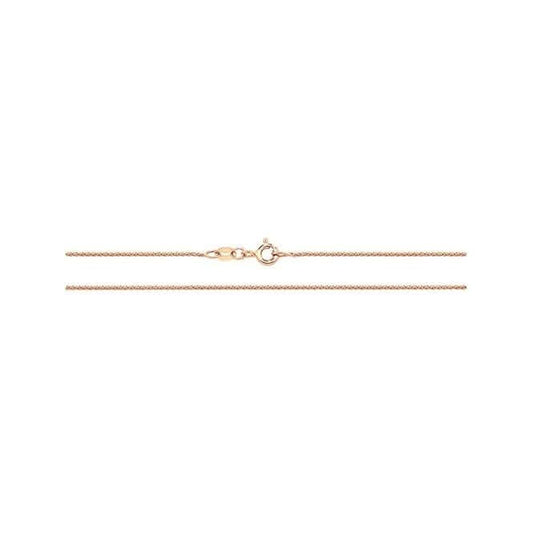 18ct Rose Gold Wheat Round Chain CQ436R