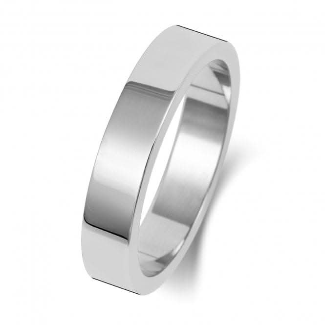Wedding Band 18K Flat Flat 4 mm-1.45 Wedding  Ring WQ174WM