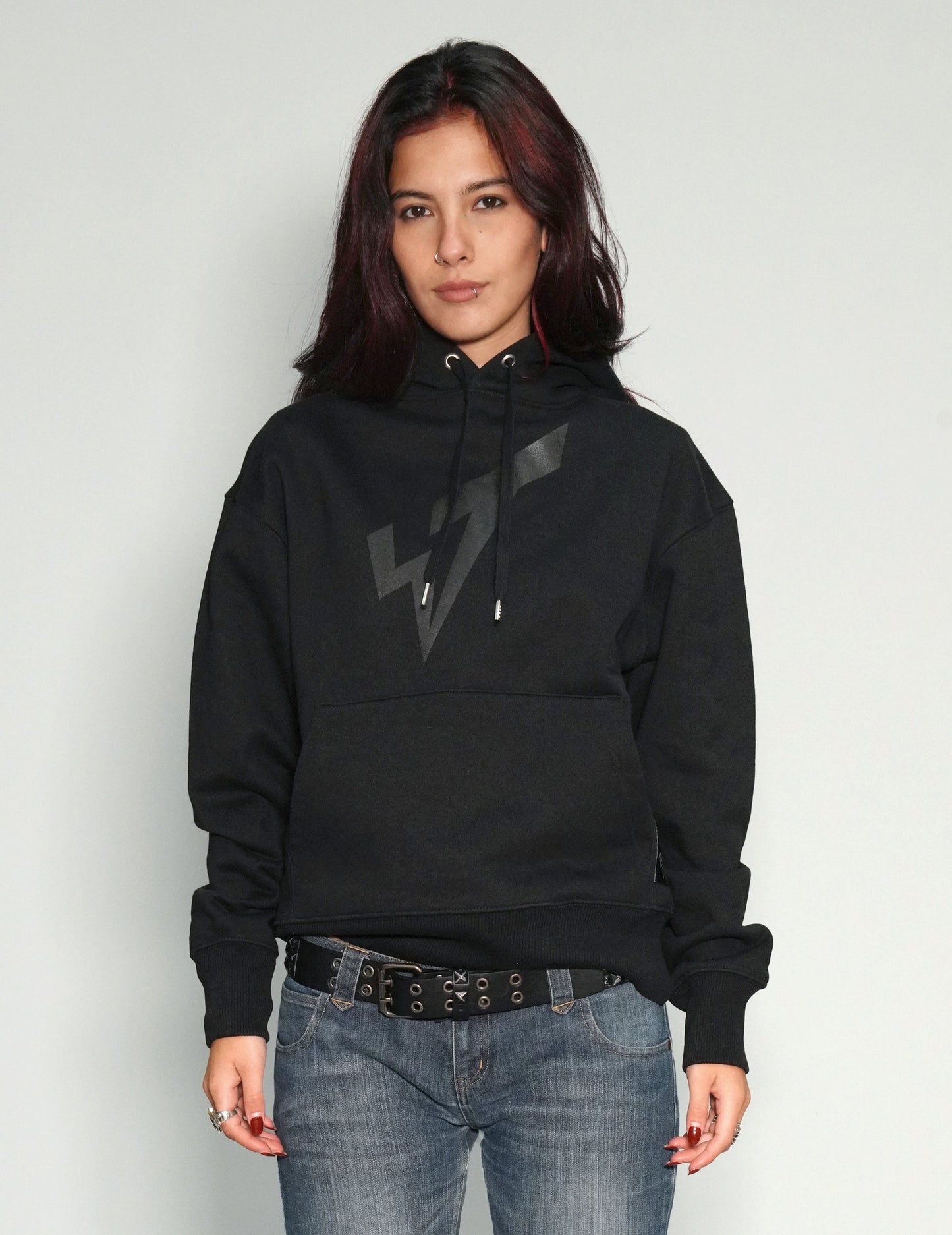 ST Hoodie in Black with Black Logo