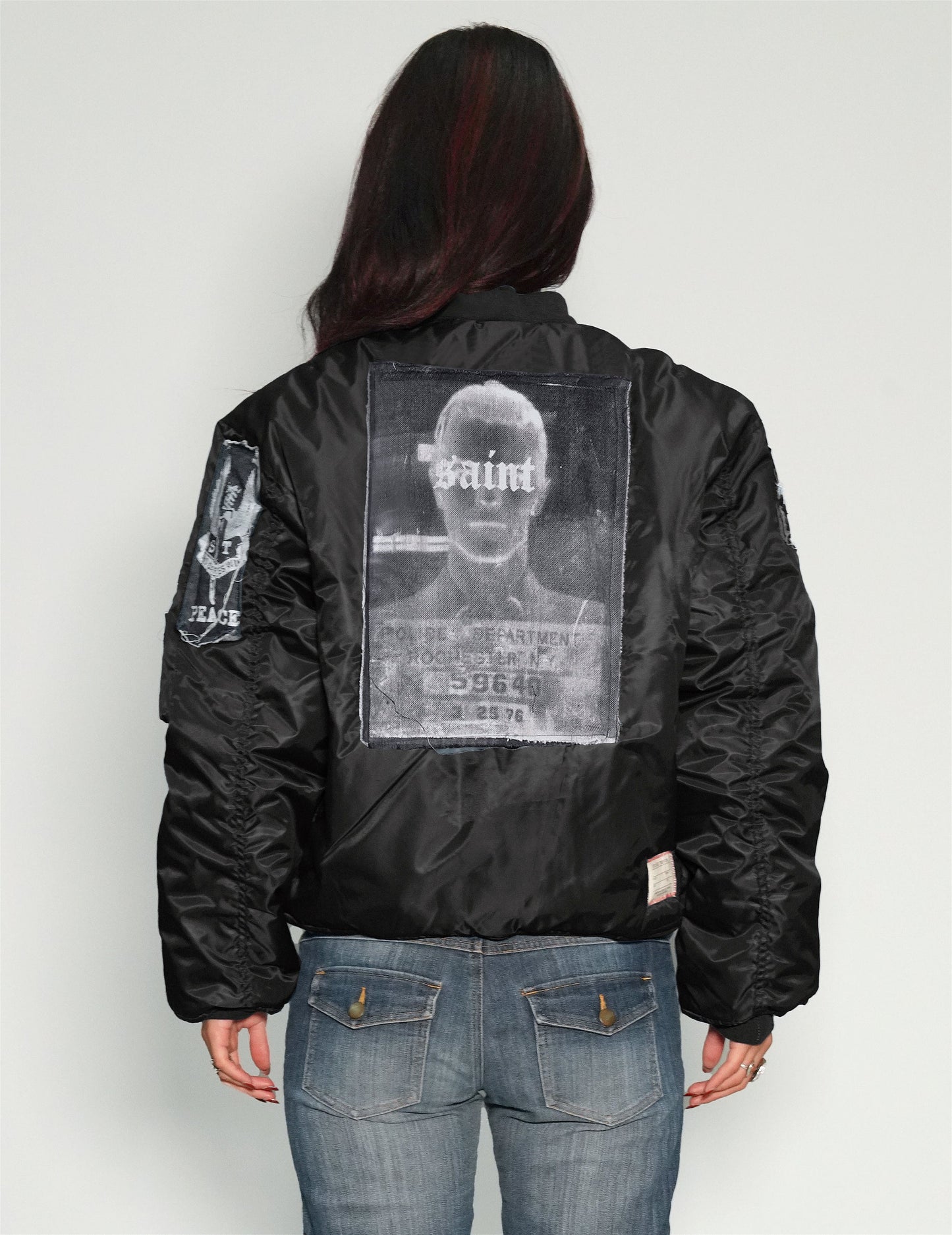 MA 1 Patched Bomber in Black