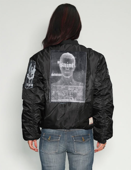 MA 1 Patched Bomber in Black