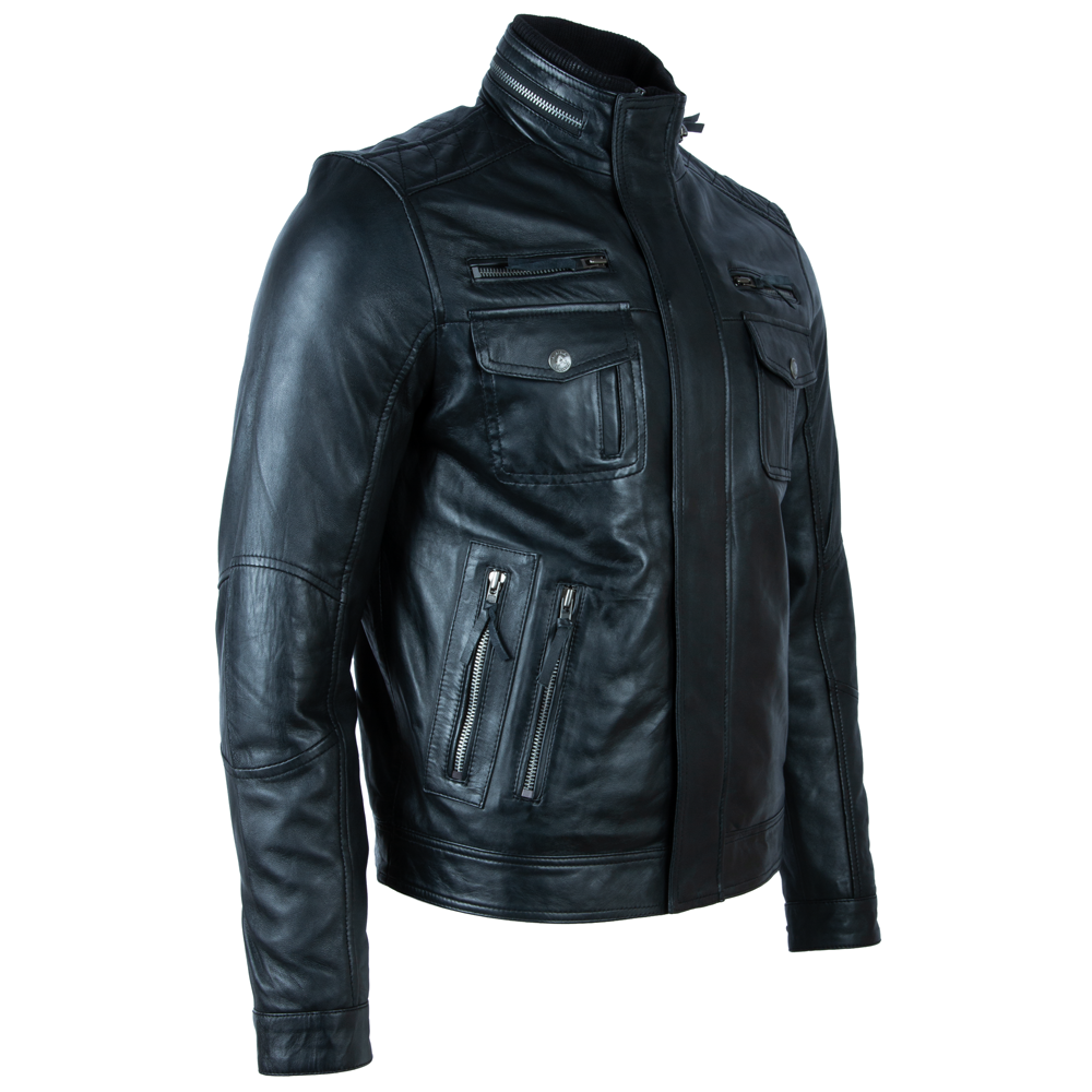 S8T4 Men’s Special Biker Jacket - Black