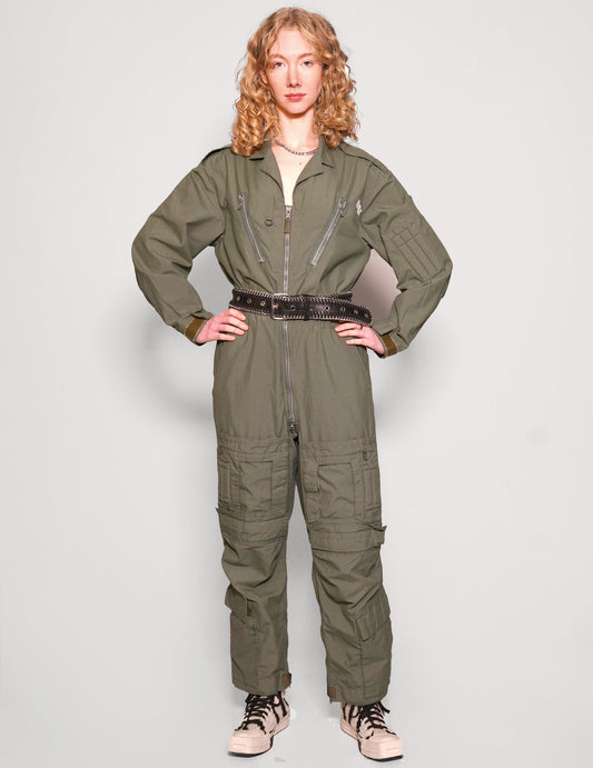 Khaki Party Back Jumpsuit