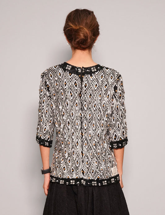 Vintage Sequinned Top