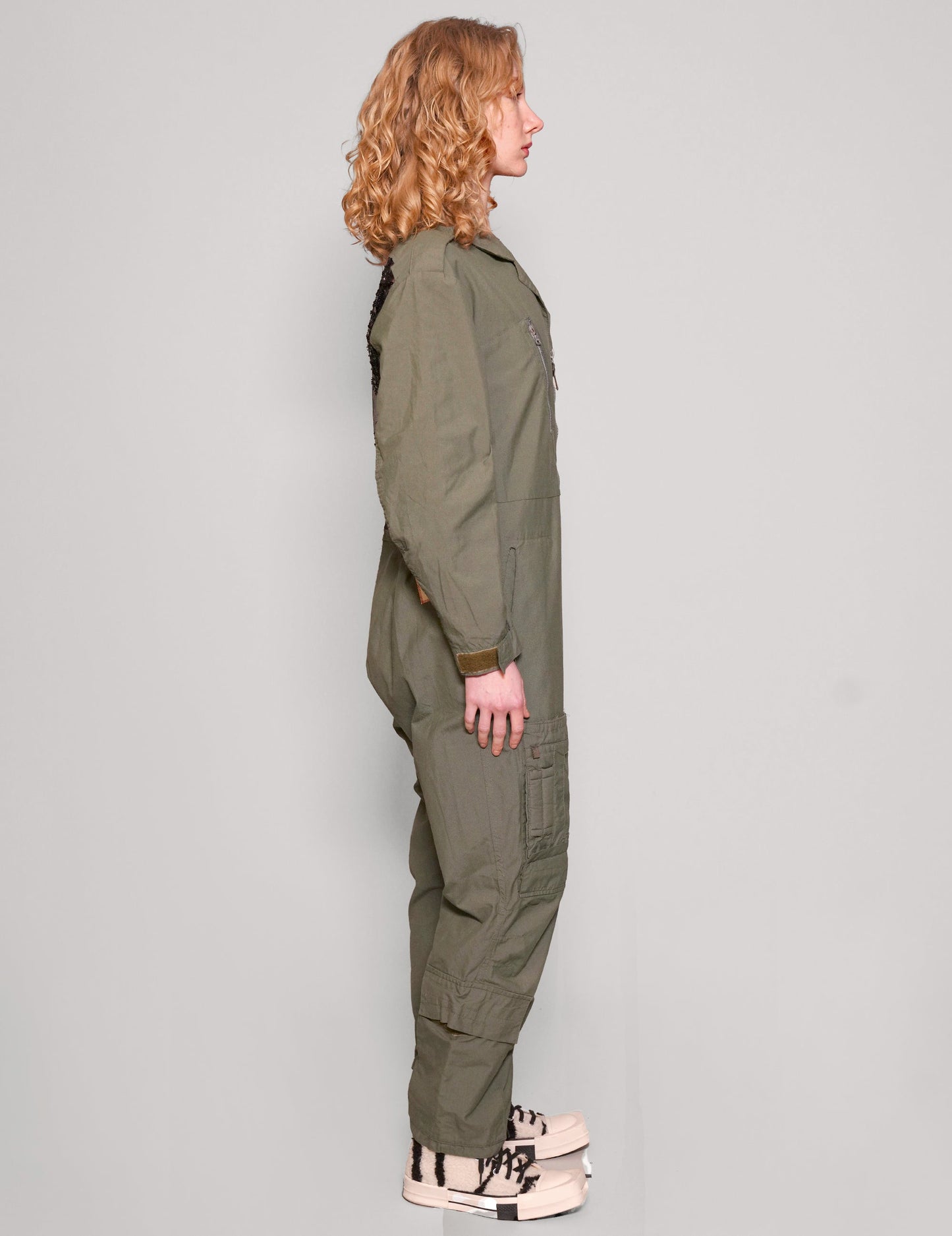 Khaki Party Back Jumpsuit