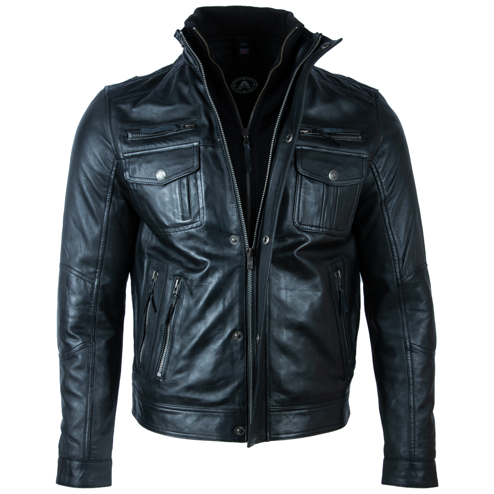 S8T4 Men’s Special Biker Jacket - Black