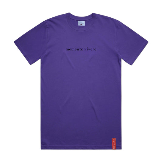 NVYSKN Mens Cotton Latin Design T Shirt “Memento Vivere”