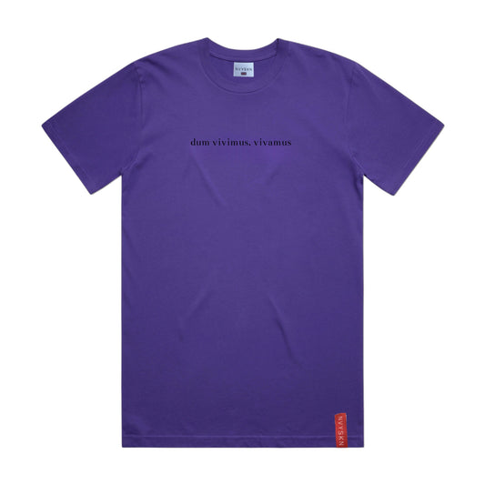 NVYSKN Mens Cotton Latin Design T Shirt “Dum Vivimus, Vivamus”