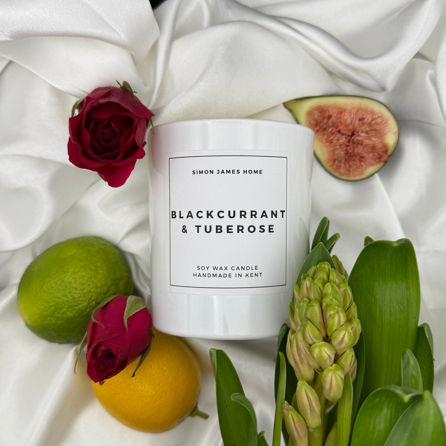 Blackcurrant & Tuberose Handmade Soy Wax Candle