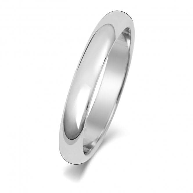 Wedding Band   9ct D Shape 3mm Wedding  Ring W103WUL