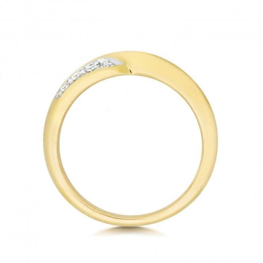 Wedding Band 9ct Gold Crossover Band  Ring  W242/I