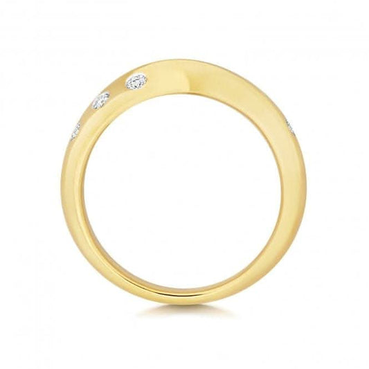 Wedding Band 9ct Gold  Crossover  Band Ring W244/I