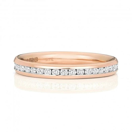 Wedding Band 9ct Rose Gold Diamond Eternity Ring W230R/I