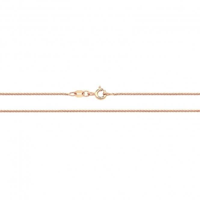 9CT Rose Gold Wheat Round Chain CH436R