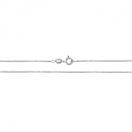 9CT White Gold Box Chain CH430W