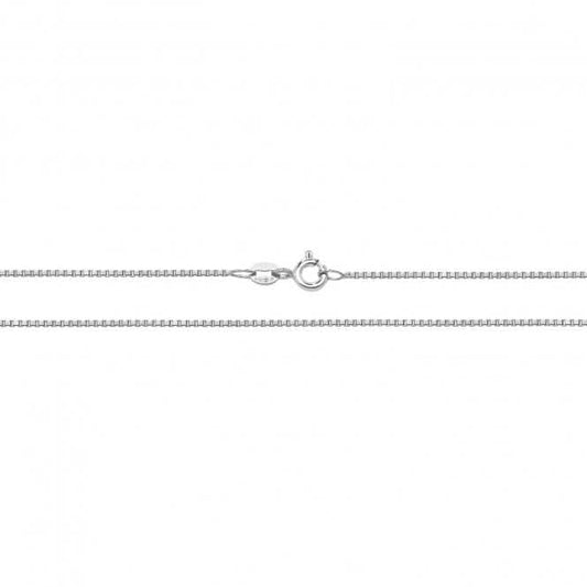 9CT White Gold Box Chain CH431W