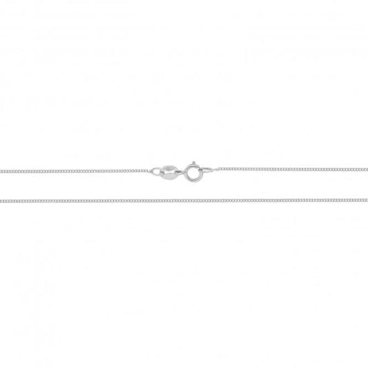 9ct White Gold Close Curb Chain Necklace CH159W