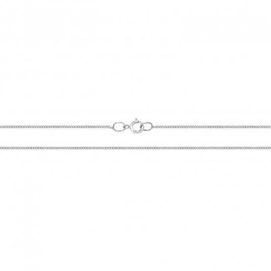 9CT White Gold Close Curb Chain CH181W