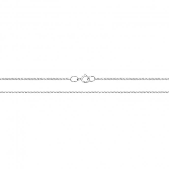 9CT White Gold Close Curb Chain CH181W