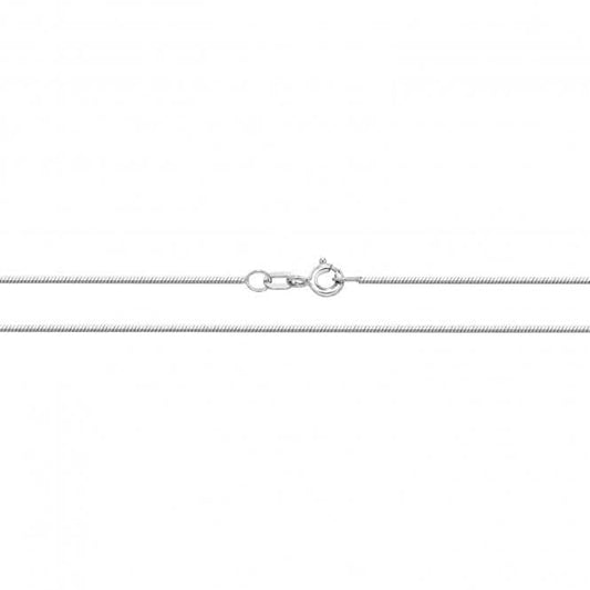 9ct White Gold DC Snake Chain Necklace