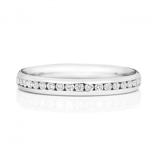 Wedding Band 9ct White Gold Diamond Eternity Ring W220W/I