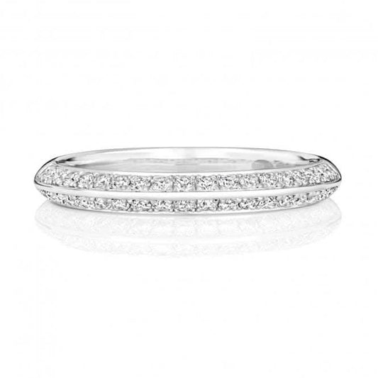 Wedding Band 9ct White Gold Diamond Half Eternity Ring WQ273W