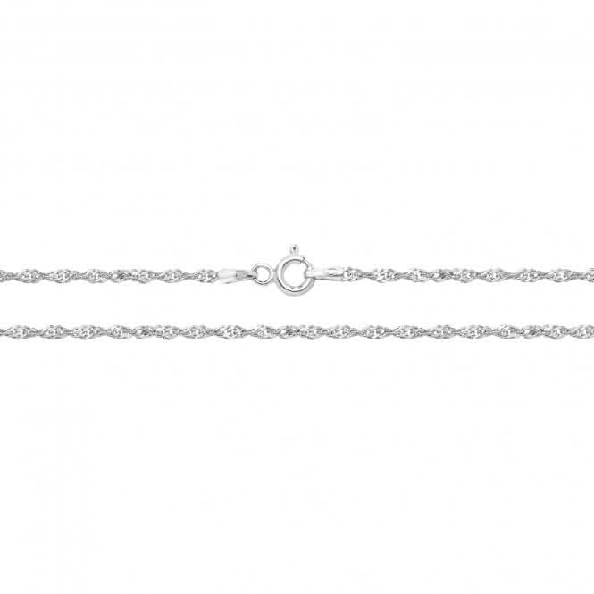 9CT White Gold Singapore Chain CH222W