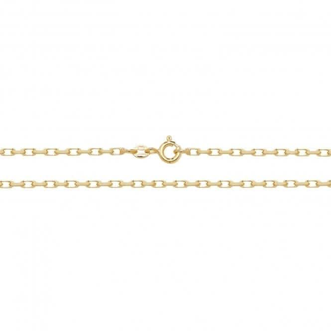 9ct Yellow Gold Lightweight DC Belcher Chain