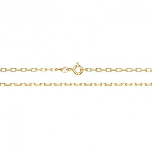 9ct Yellow Gold Lightweight DC Belcher Chain