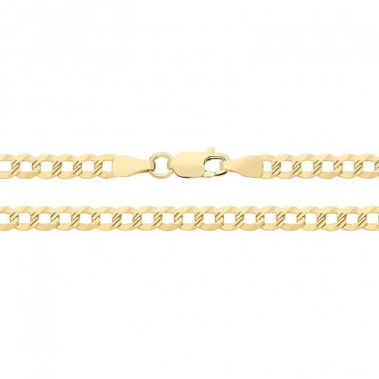 9CT Yellow Gold D/C Curb Chain