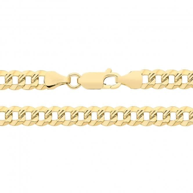 9ct Yellow Gold Diamond-Cut Curb Chain CH572