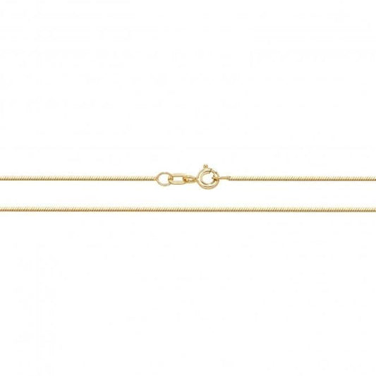 9ct Yellow Gold DC Snake Chain Necklace